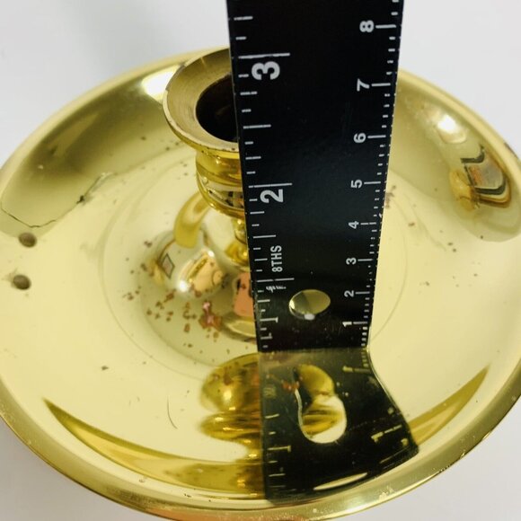 Baldwin Solid Brass Maid Chamberstick Candlestick Candle Holder Vintage Patina - Picture 9 of 14